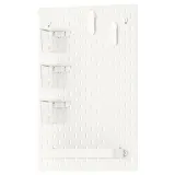 IKEA SKÅDIS (ИКЕА СКОДИС) — Перфорированная панель комбинация, белая — фото 1