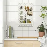 IKEA SKÅDIS (ИКЕА СКОДИС) — Перфорированная панель комбинация, белая — фото 2