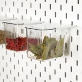 IKEA SKÅDIS (ИКЕА СКОДИС) — Перфорированная панель комбинация, белая — фото 3