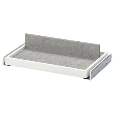 IKEA KOMPLEMENT (ИКЕА КОМПЛИМЕНТ) — Выдвижная полка с вкладышем для обуви, белый/светло-серый 50x35 см
