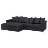 IKEA GRÖNLID (ИКЕА ГРЁНЛИД) — Чехол дивана 4-местного с шезлонгами, Хилларед антрацит — фото 2