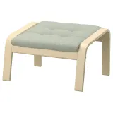 IKEA POÄNG (ИКЕА ПОЭНГ) - Подставка для ног - берёзовый шпон/Гуннаред светло-зелёный — фото 1