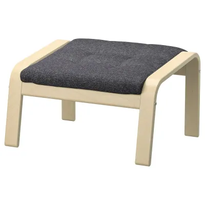 IKEA POÄNG  (ИКЕА ПОЭНГ)  -  Подставка для ног - берёзовый шпон/Гуннаред тёмно-серый
