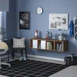 IKEA EKET (ИКЕА ЕКЕТ) — Комбинация навесных шкафчиков, орех 140x35x35 см — фото 3