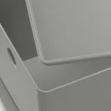 IKEA KUGGIS (ИКЕА КУГГИС) — Контейнер с крышкой, светло-серый 18x26x15 см — фото 4