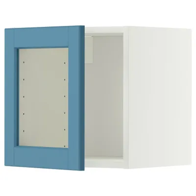 IKEA METOD (ИКЕА МЕТОД) — Шкаф навесной со стеклянной дверцей, белый/Lerhyttan синий 40x40 см