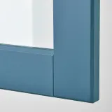 IKEA METOD (ИКЕА МЕТОД) — Шкаф навесной со стеклянной дверцей, белый/Lerhyttan синий 40x40 см — фото 2