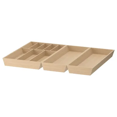 IKEA UPPDATERA (ИКЕА УППДАТЕРА) — Лоток для столовых приборов/2 лотка для принадлежностей, светлый бамбук 72x50 см