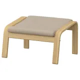 IKEA POÄNG (ИКЕА ПОЭНГ) - Табурет для ног - дуб/Келинге бежевый — фото 1