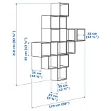 IKEA EKET (ИКЕА ЕКЕТ) — Комбинация настенных шкафов, белая 175x35x210 см — фото 7