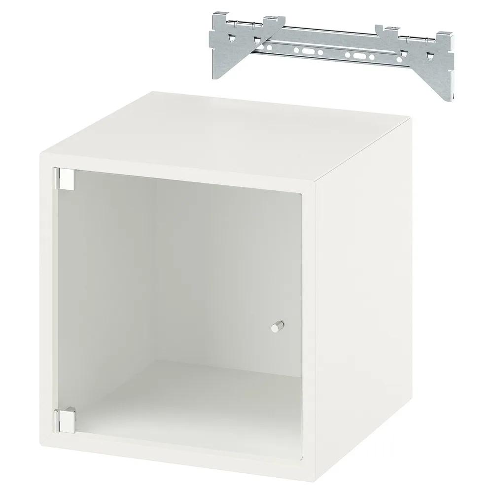 IKEA EKET (ИКЕА ЕКЕТ) — Шкаф навесной со стеклянной дверцей, белый 35x35x35 см