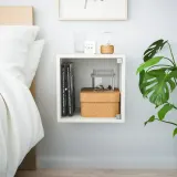 IKEA EKET (ИКЕА ЕКЕТ) — Шкаф навесной со стеклянной дверцей, белый 35x35x35 см — фото 2