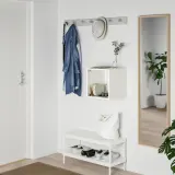 IKEA EKET (ИКЕА ЕКЕТ) — Шкаф навесной со стеклянной дверцей, белый 35x35x35 см — фото 3