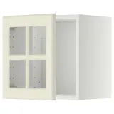 IKEA METOD (ИКЕА МЕТОД) — Шкаф навесной со стеклянной дверцей, белый/Бодбюн кремовый 40x40 см — фото 1