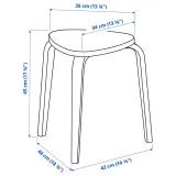 IKEA KYRRE (ИКЕА КИРРЕ) — Табурет, 2 шт., берёза — фото 2