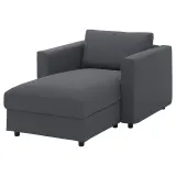 IKEA VIMLE (ИКЕА ВИМЛЕ) — Чехол на шезлонг, Gunnared средне-серый — фото 3