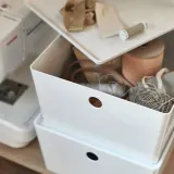 IKEA KUGGIS (ИКЕА КУГГИС) — Контейнер с крышкой, белый 26х35х15 см — фото 6