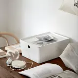 IKEA KUGGIS (ИКЕА КУГГИС) — Контейнер с крышкой, белый 26х35х15 см — фото 7