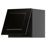 IKEA METOD (ИКЕА МЕТОД) — Горизонтальный навесной шкаф, чёрно-серый/Бодбюн чёрный 40х40 см — фото 1