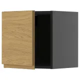 IKEA METOD (ИКЕА МЕТОД) — Навесной шкаф, чёрно-серый/Воксторп под дуб 40х40 см — фото 1