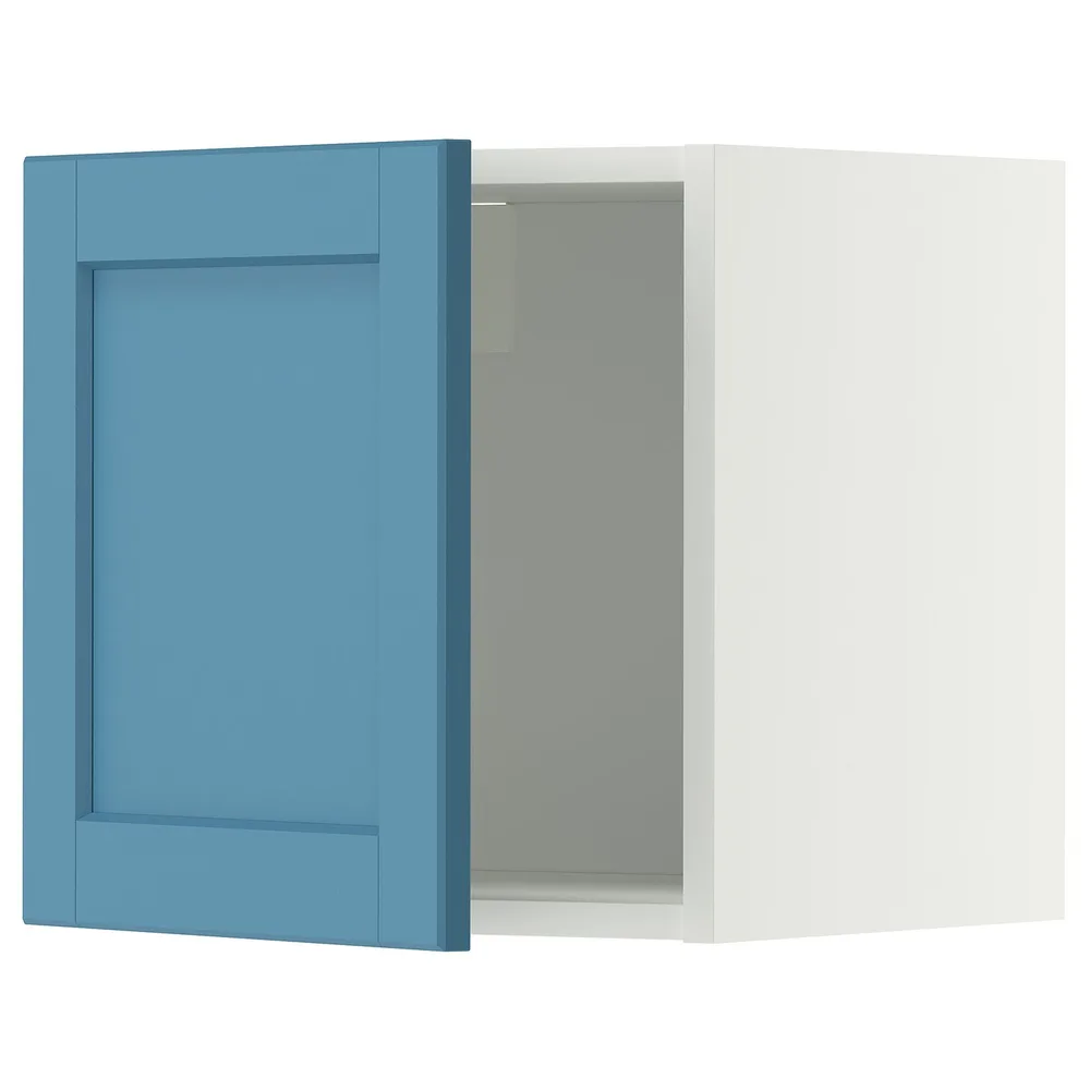 IKEA METOD (ИКЕА МЕТОД) — Навесной шкаф, белый/Лерхюттан синий 40x40 см