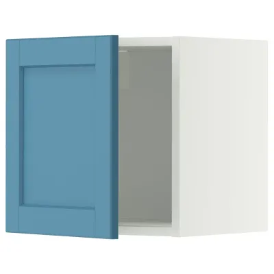 IKEA METOD (ИКЕА МЕТОД) — Навесной шкаф, белый/Лерхюттан синий 40x40 см