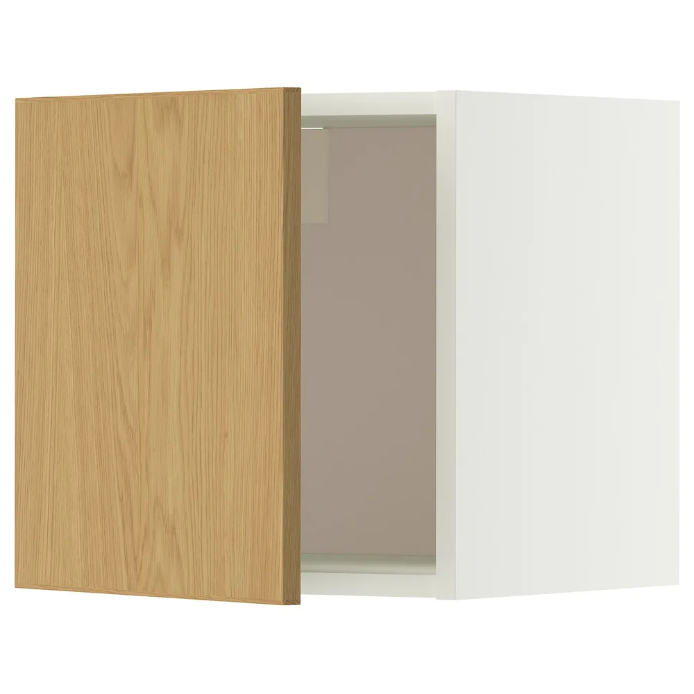 IKEA METOD (ИКЕА МЕТОД) — Навесной шкаф, белый/Синарп дубовый шпон 40x40 см