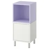 IKEA EKET (ИКЕА ЕКЕТ) — Комбинация шкафов на ножках, белый/бледно-фиолетовый 35x35x80 см — фото 1