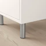 IKEA EKET (ИКЕА ЕКЕТ) — Комбинация шкафов на ножках, белый/бледно-фиолетовый 35x35x80 см — фото 4