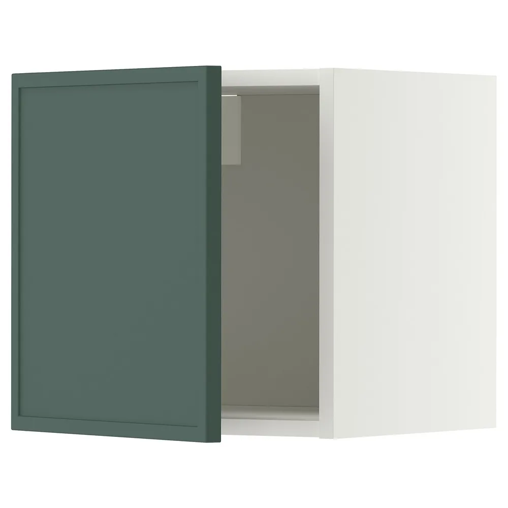 IKEA METOD (ИКЕА МЕТОД) — Навесной шкаф, белый/Аспудден тёмный серо-зелёный 40x40 см