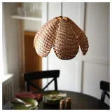 IKEA SANDKORN (ИКЕА САНДКОРН) — / HAVSDJUP Подвесной светильник, ручная работа, ротанг/чёрный 45 см — фото 3