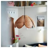 IKEA SANDKORN (ИКЕА САНДКОРН) — / HAVSDJUP Подвесной светильник, ручная работа, ротанг/чёрный 45 см — фото 4