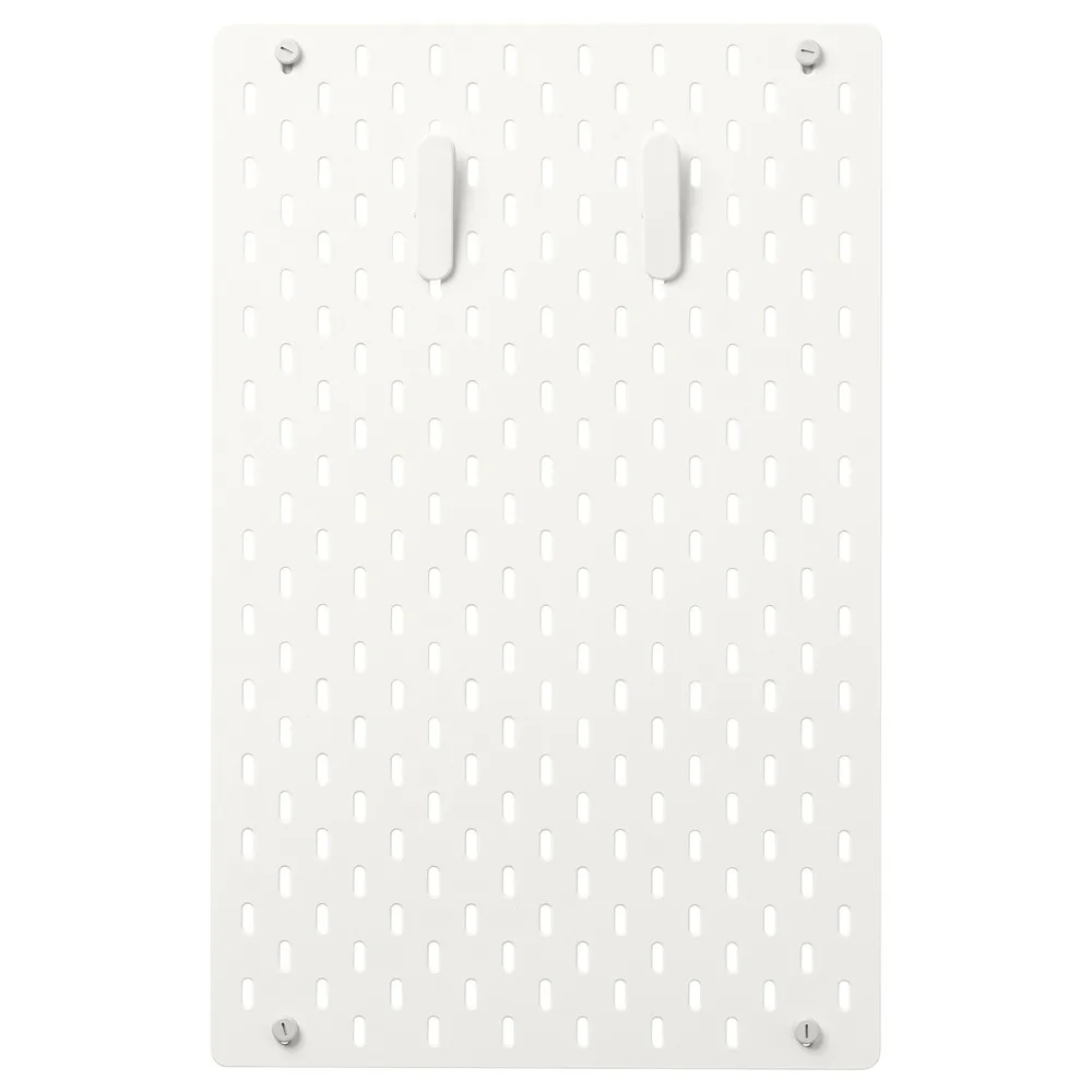 IKEA SKÅDIS (ИКЕА СКОДИС) — Перфорированная панель комбинация, белый 36x56 см