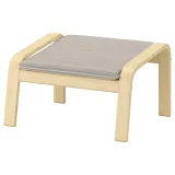 IKEA POÄNG (ИКЕА ПОЭНГ) - Табурет для ног - берёзовый шпон/Knisa светло-бежевый — фото 1