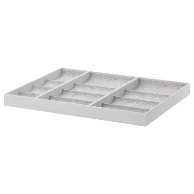 IKEA KOMPLEMENT (ИКЕА КОМПЛИМЕНТ) — Вкладыш для выдвижного лотка, светло-серый 75x58 см