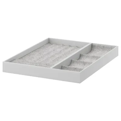IKEA KOMPLEMENT (ИКЕА КОМПЛИМЕНТ) — Вкладыш для выдвижного лотка, светло-серый 50x58 см