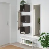 IKEA EKET (ИКЕА ЕКЕТ) — Комбинация настенных шкафов, тёмно-серый 105x35x70 см — фото 3