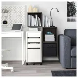 IKEA EKET (ИКЕА ЕКЕТ) — Комбинация настенных шкафов, тёмно-серый 105x35x70 см — фото 4