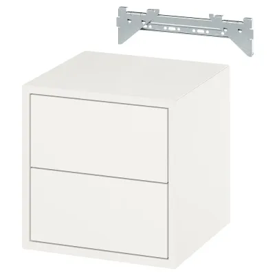 IKEA EKET (ИКЕА ЕКЕТ) — Шкаф настенный с 2 ящиками, белый 35x35x35 см