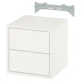 IKEA EKET (ИКЕА ЕКЕТ) — Шкаф настенный с 2 ящиками, белый 35x35x35 см — фото 1