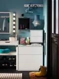IKEA EKET (ИКЕА ЕКЕТ) — Шкаф настенный с 2 ящиками, белый 35x35x35 см — фото 2