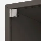 IKEA EKET (ИКЕА ЕКЕТ) — Шкаф настенный со стеклянной дверцей, тёмно-серый 35x35x35 см — фото 4
