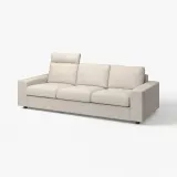 IKEA VIMLE (ИКЕА ВИМЛЕ) — Чехол на диван 3-местный с подголовником и широкими подлокотниками, Гуннаред бежевый — фото 3