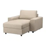 IKEA VIMLE (ИКЕА ВИМЛЕ) — Чехол на шезлонг с широкими подлокотниками, Хилларед бежевый — фото 2