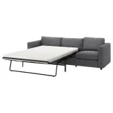 IKEA VIMLE (ИКЕА ВИМЛЕ) — Чехол на диван-кровать 3-местный, Лейде серо-чёрный — фото 2