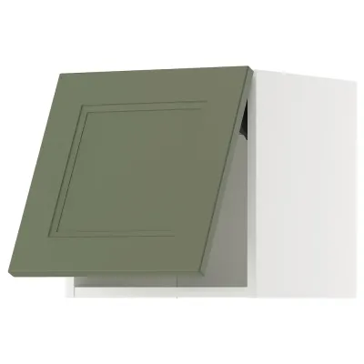 IKEA METOD (ИКЕА МЕТОД) — Навесной шкаф, белый/Акстад серо-зелёный 40x40 см