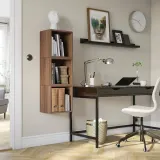 IKEA EKET (ИКЕА ЕКЕТ) — Комбинация настенных шкафов, орех 70x25x105 см — фото 3