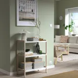 IKEA KUGGIS (ИКЕА КУГГИС) — Контейнер с крышкой, светло-серый/бамбук 26x35x15 см — фото 3