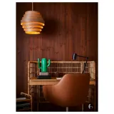 IKEA DYKARKLOCKA (ИКЕА ДЙКАРКЛОСКА) — / HAVSDJUP Подвесной светильник, дубовый шпон белёный/белый 40 см — фото 2