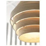 IKEA DYKARKLOCKA (ИКЕА ДЙКАРКЛОСКА) — / HAVSDJUP Подвесной светильник, дубовый шпон белёный/белый 40 см — фото 6